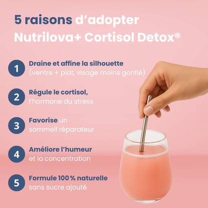 Nutrilova+® – Mélange à boire pour équilibrer le cortisol